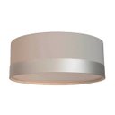 Ver imagem 1 de Luminária Plafon Cúpula Cinza com Detalhe Prata 40x15 2E27