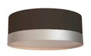 Ver imagem 1 de Luminária Plafon Cúpula Preto com Detalhe Prata 30x15