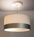 Ver imagem 2 de Lustre Pendente Cúpula Preto com Detalhe Bronze 50x25