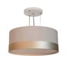 Lustre Pendente Cúpula Cinza com Detalhe Bronze 50x25 - 1