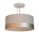 Ver imagem 1 de Lustre Pendente Cúpula Cinza com Detalhe Bronze 50x25