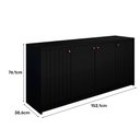 Ver imagem 7 de Aparador Buffet para Sala Lia Cimol 4 Portas - Chumbo