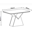 Ver imagem 4 de Mesa Jantar 1,36 X 0,90 Dj Argo Tampo Chanfrado Mad Com Vidro Freijo / Off White ( sem Cadeiras ) DJ