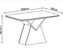 Ver imagem 4 de Mesa Jantar 1,36 X 0,90 Dj Argo Tampo Chanfrado Mad Com Vidro Freijo / Off White ( sem Cadeiras ) DJ