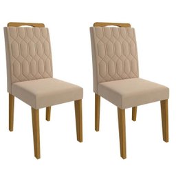 Kit 2 Cadeiras Paola Cimol com Espuma - Nature Nude - 1