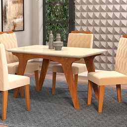 Kit 2 Cadeiras Paola Cimol com Espuma - Nature Nude - 2