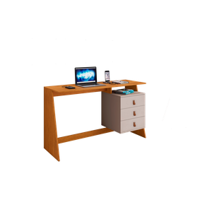 Escrivaninha Mesa de Estudo Gaby Jcm Moveis Cinamomo/off White