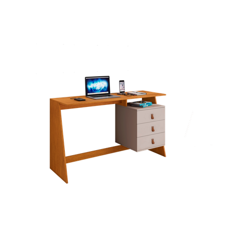 Escrivaninha Mesa de Estudo Gaby Jcm Moveis Cinamomo/off White