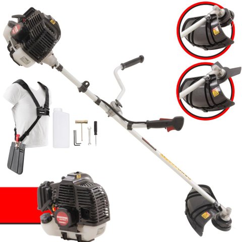 Roçadeira Cortador Aparador de Grama Á Gasolina Kawashima Kw43-le 2t 43cc 1,7hp Lateral