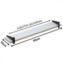 Ver mais imagens de 4 Prateleiras Suspensa Estilo Industrial Madeira 50cm Fs Pb:branco