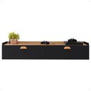 Ver imagem 4 de Rack Suspenso Home Estante Tv 42 Polegadas Bancada Pequena 2 Portas Multiuso Decoração Sala Quarto