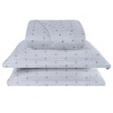 Ver imagem 1 de Cobre Leito Casal Padrão Decor Bordado 200 Fios 3 Peças - Branco