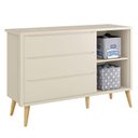Ver imagem 2 de Cômoda Infantil Theo 1 Porta Areia com Pés Madeira Natural – Reller