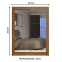 Ver imagem 4 de Guarda-roupa Solteiro Madesa Dallas Plus 2 Portas de Correr de Espelho 4 Gavetas
