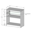 Ver imagem 3 de Balcão Com Prateleira De Vidro MDF Modelo Misto New 89x95x45 cm Comac Branco