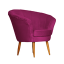 Ver imagem 2 de Poltrona Cadeira Decorativa Pétala - Linho Marsala Jota Serrano