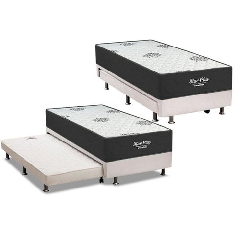 Cama Box C/ Aux Conjugado Solteiro Inovaflex Star 88x188