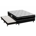 Ver imagem 1 de Cama Box C/auxiliar Casal: Colchão Ortobom Nanolastic Physical + Base Crc Courano Black(138x188)