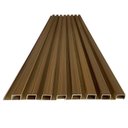 Ver imagem 1 de Painel Ripado em Placa 100x0,15cm (10,5m²) PVC + 20 Cantoneiras Marrom/Imbuia Bariri