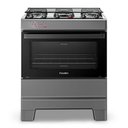 Ver imagem 1 de Fogão a Gás Mesa Inox Tampa de Vidro Forno 84l Esmaltec Ideal Top Titanium 5 Bocas Bivolt