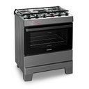 Ver imagem 6 de Fogão a Gás Mesa Inox Tampa de Vidro Forno 84l Esmaltec Ideal Top Titanium 5 Bocas Bivolt