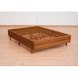 Cama Box Rústica Casal Serenelife - Imbuia - 3