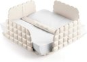 Ver imagem 1 de Porta Guardanapo de Mesa Bpa Free 20 X 20 X H7,3cm - Tiffany - Branco Leite - Guzzini
