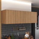 Ver imagem 1 de Armário de Cozinha Aéreo 4 Portas Multimóveis Mp2156 Rustic