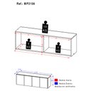 Ver imagem 3 de Armário de Cozinha Aéreo 4 Portas Multimóveis Mp2156 Rustic