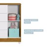 Cômoda Minimalista Infantil Life 1 Porta 4 Gavetas - Branco/amadeirado Ypê - Branco - 5