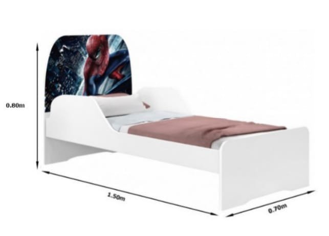 ,mini Cama Infantil Personagens Adesivada Aranha - 3