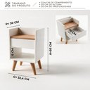 Ver imagem 4 de Mesa de Cabeceira Easy Retrô 1 Gaveta MDP Byhouse