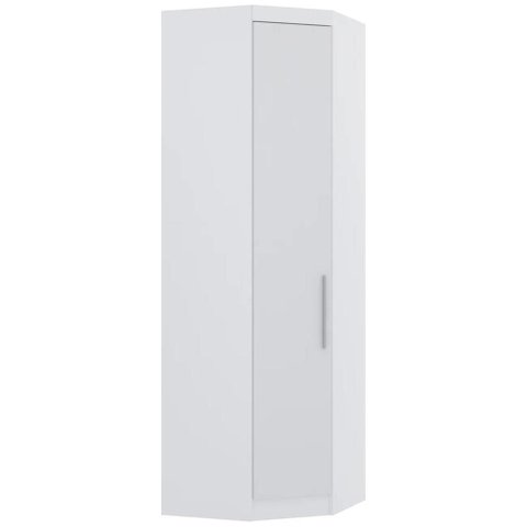 Guarda Roupa Canto Obliquo 70cm 1 Porta Taiga Branco L01 - Mpozenato