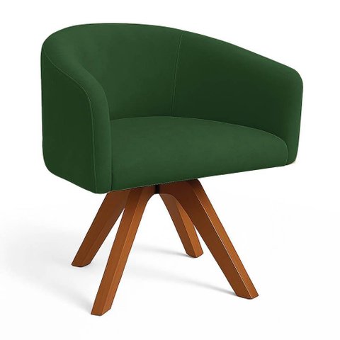 Kit 2 Poltronas Giratórias Arielle Suede Verde D'Rossi