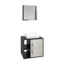 Ver imagem 2 de Conjunto Balcão com Cuba Q32 e Espelheira Soft 500 Preto Ônix com Nogal Preto Onix com Snow