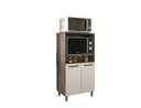 Ver imagem 1 de Balcão Off White para Forno e Micro-ondas com 02 Portas Espaçoso Moderno Np