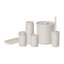 Ver imagem 1 de Kit Banheiro Completo ou 6 Peças Linha Dórica com Lixeira - Bege