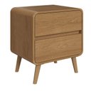 Ver imagem 3 de Mesa de Cabeceira 47cm com 2 Gavetas Cv001 Linha Curve Completa Móveis