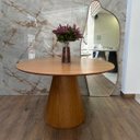 Ver imagem 1 de Mesa Jantar de Cone 1,40cm Redonda Base e Tampo Amadeirada Frejo