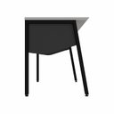 Ver imagem 6 de Plataforma de Trabalho Individual 120cm Industrial Tampo Chanfrado com Caixa de Tomadas Executive Cinza Sagrado e Preto