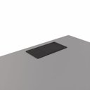 Ver mais imagens de Plataforma de Trabalho Individual 120cm Industrial Tampo Chanfrado com Caixa de Tomadas Executive Cinza Sagrado e Preto