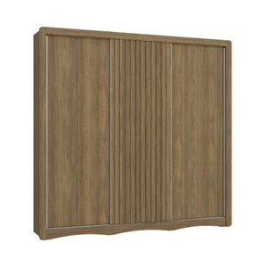 Guarda Roupa 3 Portas de Correr 4 Gavetas 240cm N576 Kappesberg - Nogueira