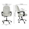 Cadeira de Escritório Presidente Reclinável Ergonômica Branco - 5