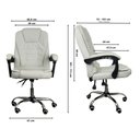 Ver imagem 5 de Cadeira de Escritório Presidente Reclinável Ergonômica Branco