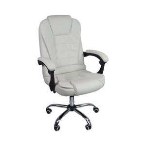 Cadeira de Escritório Presidente Reclinável Ergonômica Branco