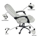Ver imagem 7 de Cadeira de Escritório Presidente Reclinável Ergonômica Branco