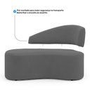 Ver imagem 5 de Namoradeira Compacta Decorativa Orgânica Auren 100cm Suede Cinza - Desk Design