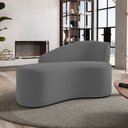 Ver imagem 3 de Namoradeira Compacta Decorativa Orgânica Auren 100cm Suede Cinza - Desk Design