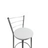 Kit 2 Banqueta Alta Prata Cozinha Gourmet Americana Balcão:branco - 3