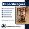 Fruteira Suporte de Chão para Cozinha Tampo Madeira Mdf 3 Cestos em Aço Estilo Industrial Preto - 6